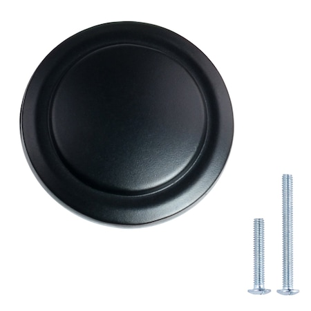 South Main Hardware 1-1/4 in. Flat Black Round Cabinet Knob 10PK SH3055-FB-10